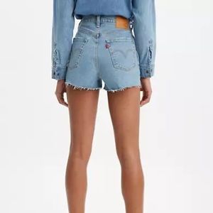 Blue Denim Levi Ribcage short